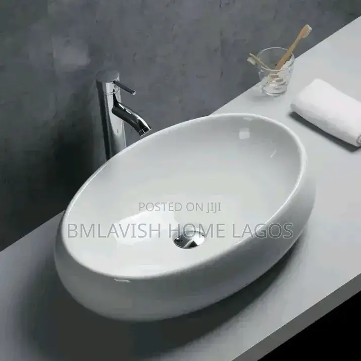 White Oval Counter Top Basin