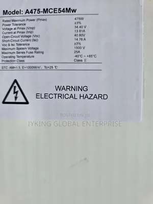 475w Black Solar Panel
