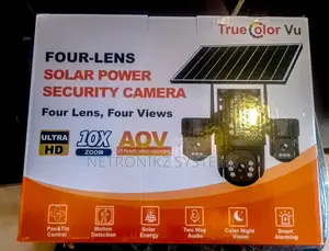 Four Lens Solar Power Security Camera