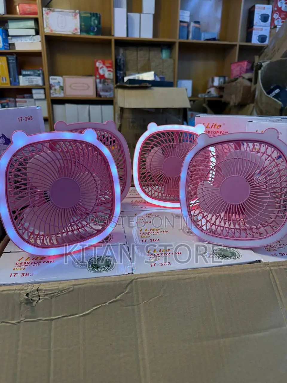Desktop Fan With Led Light