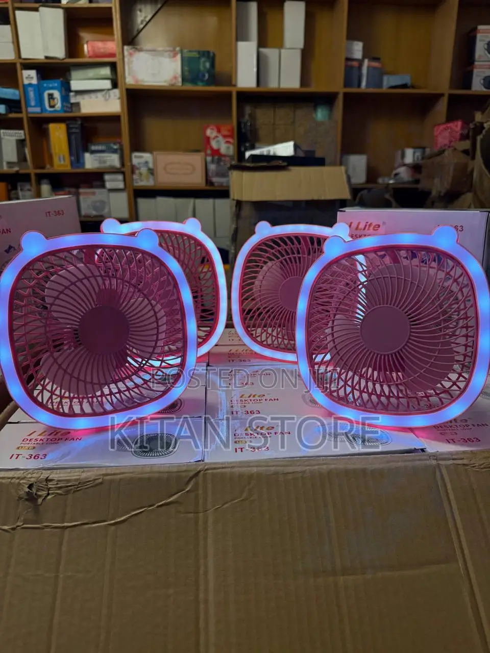 Desktop Fan With Led Light