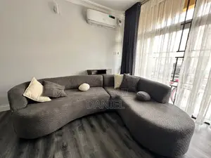 Modern Curved L-Shaped Sofa