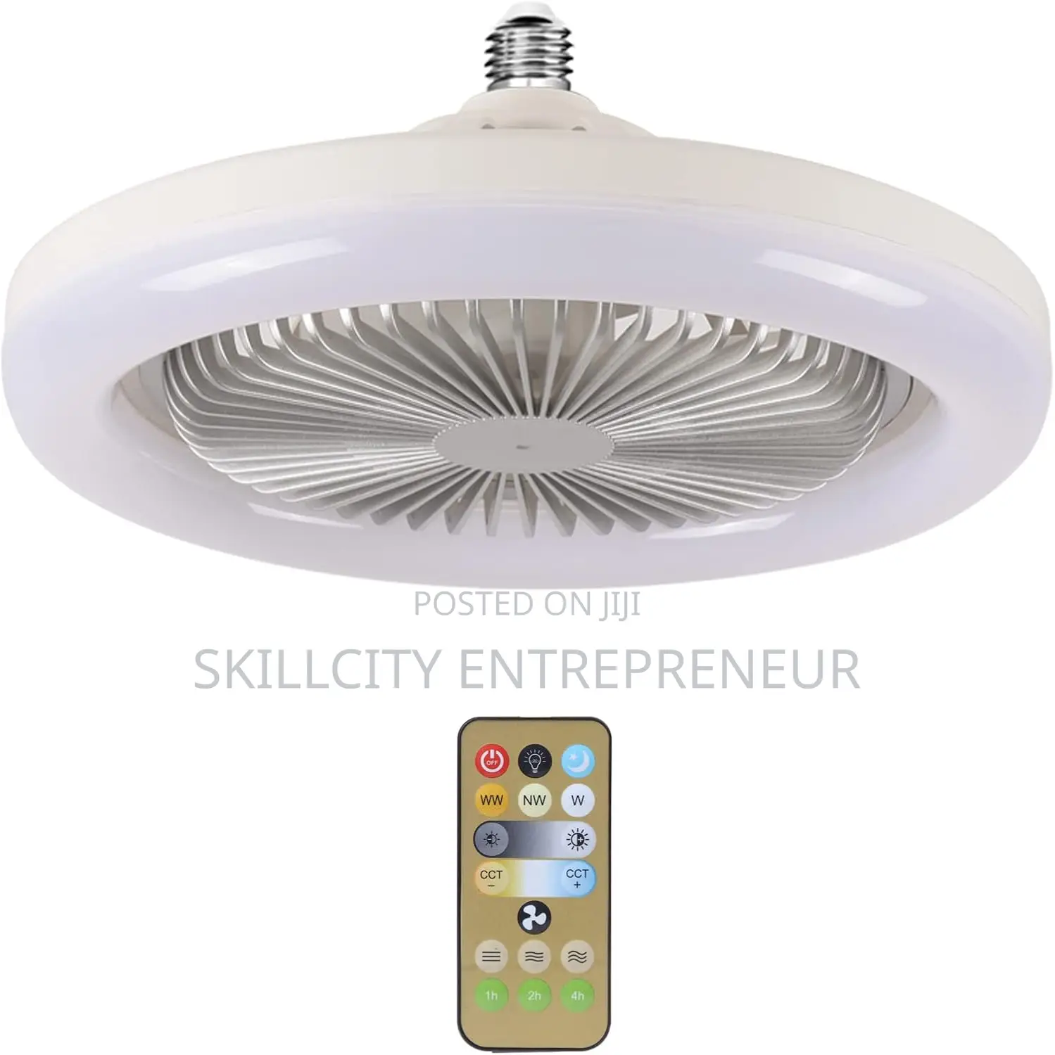 Smart Remote Control Led Fan Light E27