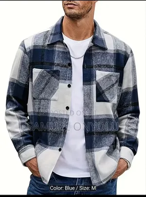 Men's Flannel Thickened Warm Casual Fashion Plaid Shirt Jacket
