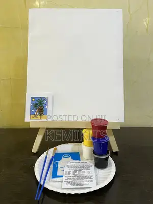Classic Set (Plain Canvas With Easel) Paint Kit