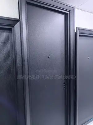 Black Security Steel Door 8ft by 3ft