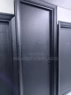 Black Security Steel Door 8ft by 3ft