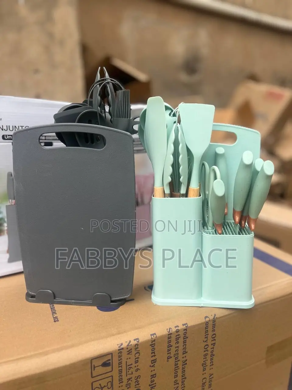 Kitchen Utensil Set | Silicone Spoon, Knife Set Chopping Board