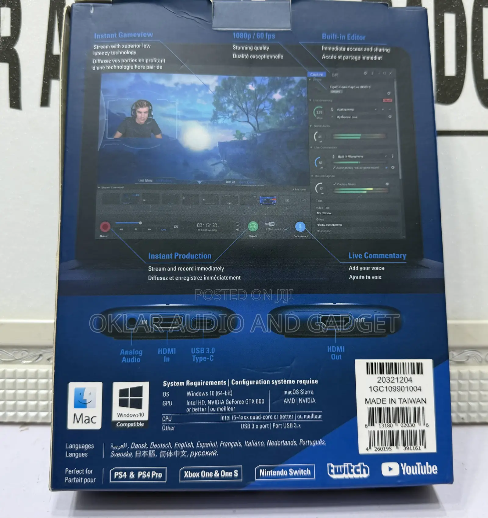 Elgato Hd60 S Streaming Capture Card (Open Box)