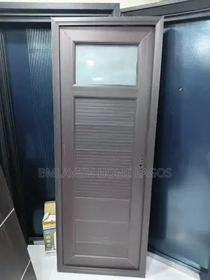 Brown PVC Toilet and Bathroom Door