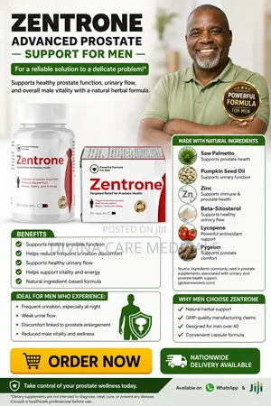 Zentrone Prostate Health Support Capsules for Men