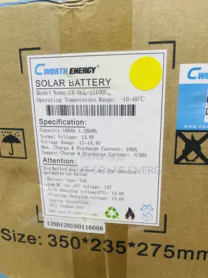 100ah 1.28kw 12v C Worth Energy Lithium Battery