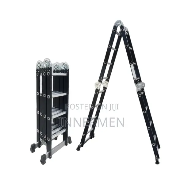 4x3 Multipurpose Black Aluminum Ladder