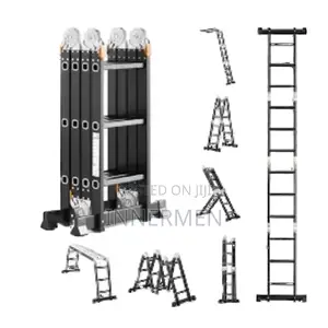 4x3 Multipurpose Black Aluminum Ladder