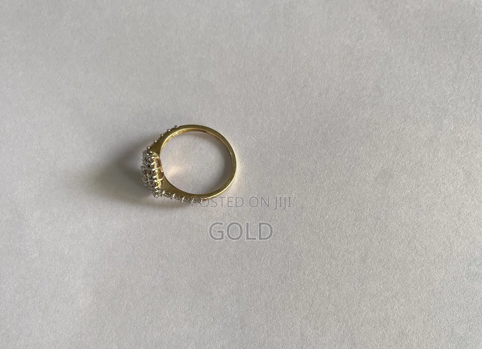 Genuine 1-Carat Natural Diamond Pear-Shaped Cluster Ring in Gold.