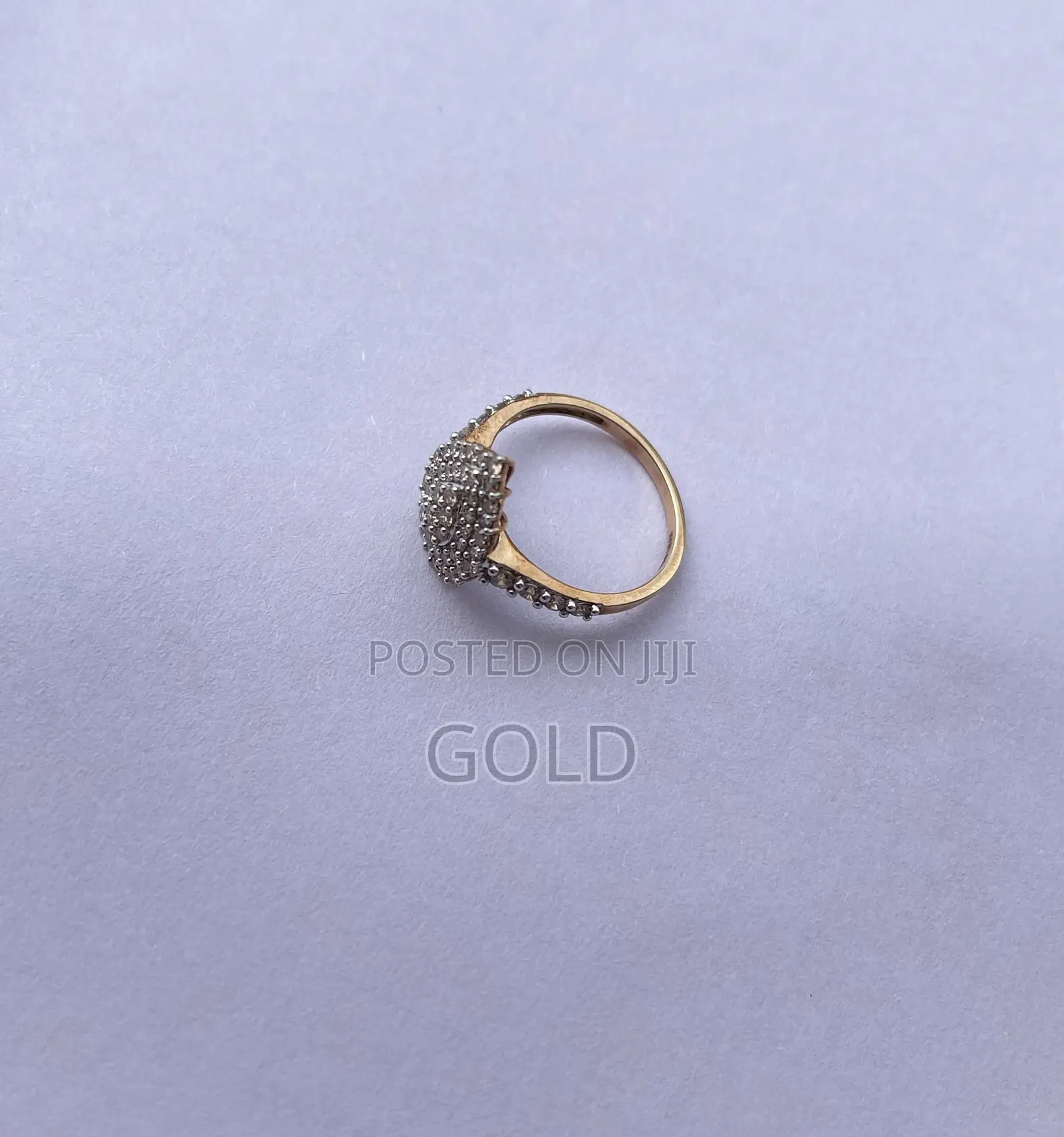 Genuine 1-Carat Natural Diamond Pear-Shaped Cluster Ring in Gold.