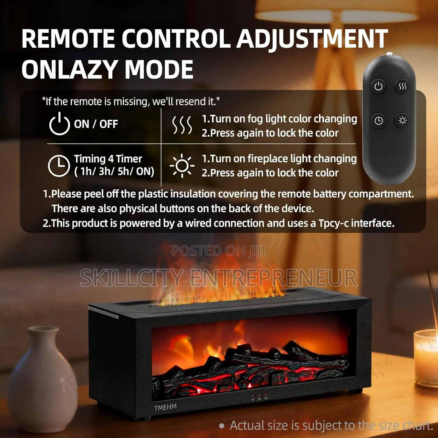 Fireplace Flame Air Diffuser Humidifier