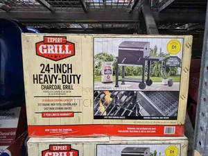 Expert Grill Heavy-Duty 24-Inch Charcoal Grill in Black Finish.