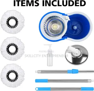 Stainless Steel Spin Mop and Bucket - 360 Degrees