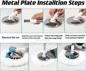 Stainless Steel Spin Mop and Bucket - 360 Degrees