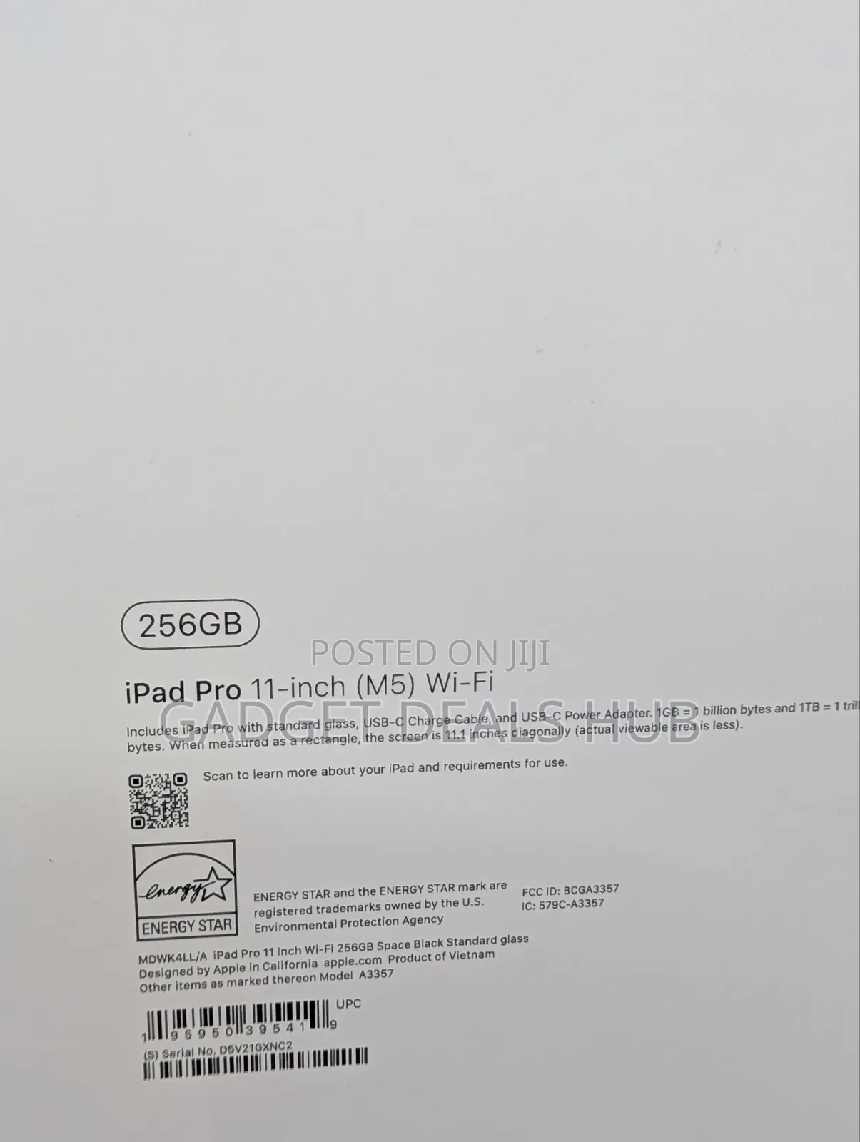 New Apple iPad Pro 11 (2025) 256 GB Black