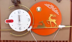 Life Pic Orange Luxury Clock . A Quality Metal and Catchy Wall