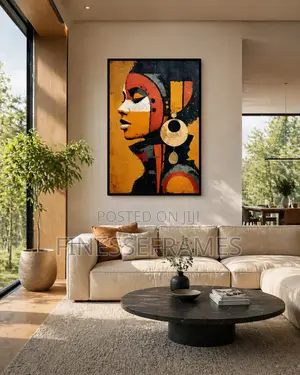 Modern Framed Wall Art 12x16 Inches – Slim Black Frame
