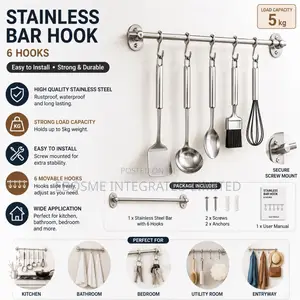 Kitchen Stainless Bar Hook Hanger