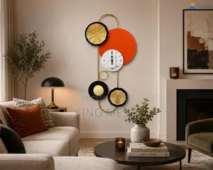 Long Vertical Luxury Clock . A Quality Metal and Catchy Wall Clock