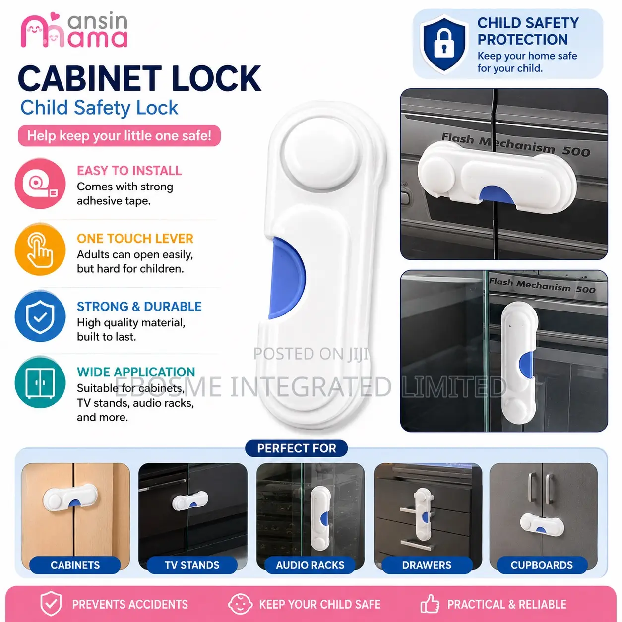 Cabinet Lock Chip Safety Lock