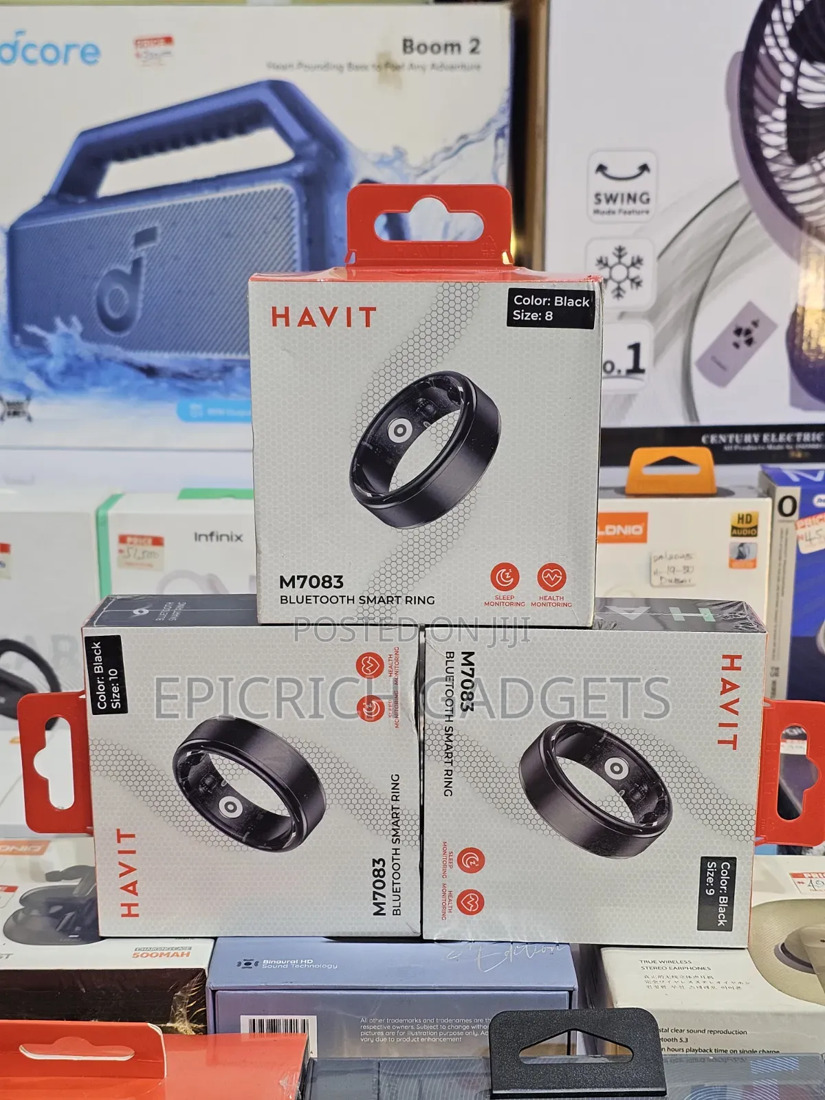 Havit M7083 Smart Bluetooth Health Tracking Ring | Ip68