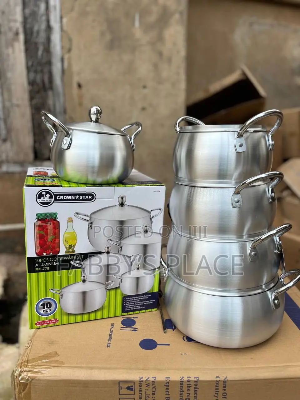 Masterchef 10pcs Aluminium Pot Set | Strong Durable Cookware