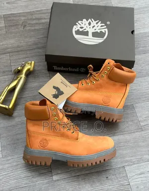 Charcoal Black and Brown Leather Timberland Boot