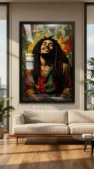 Modern Framed Wall Art 16x20 Inches – Slim Black Frame