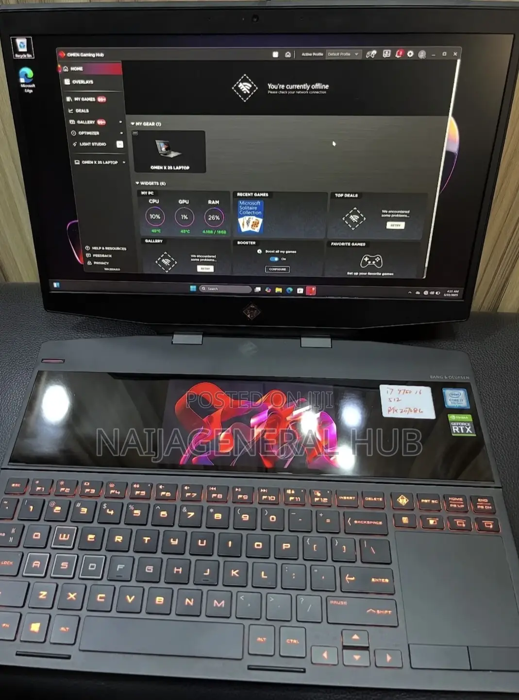 Laptop HP Omen 15 8GB Intel Core i5 SSD 1T