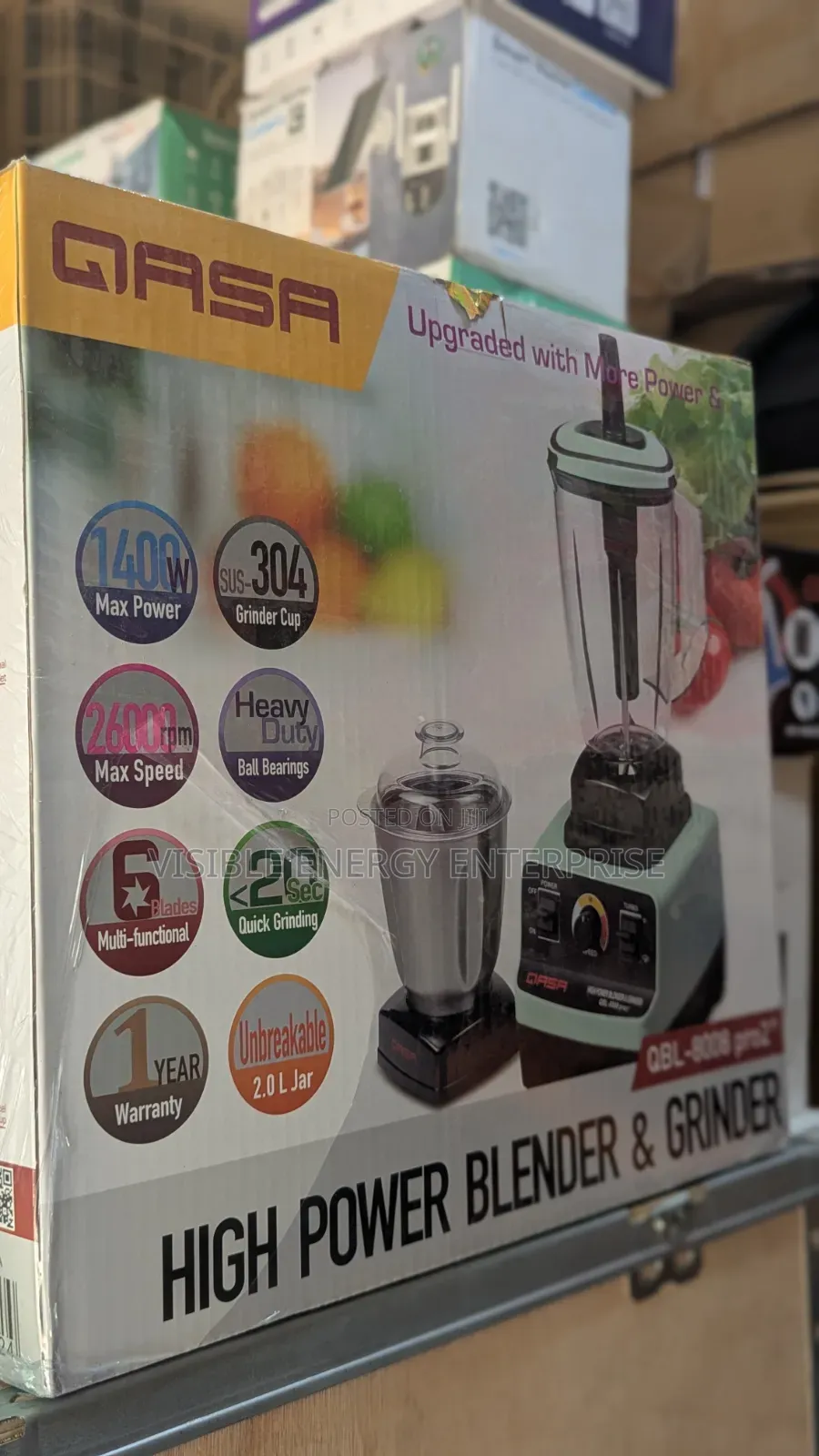 Qasa High Power Blender Grinder (Qbl-8008 Pro2)