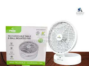 8 Inches Foldable Rotating Rechargeable Fan