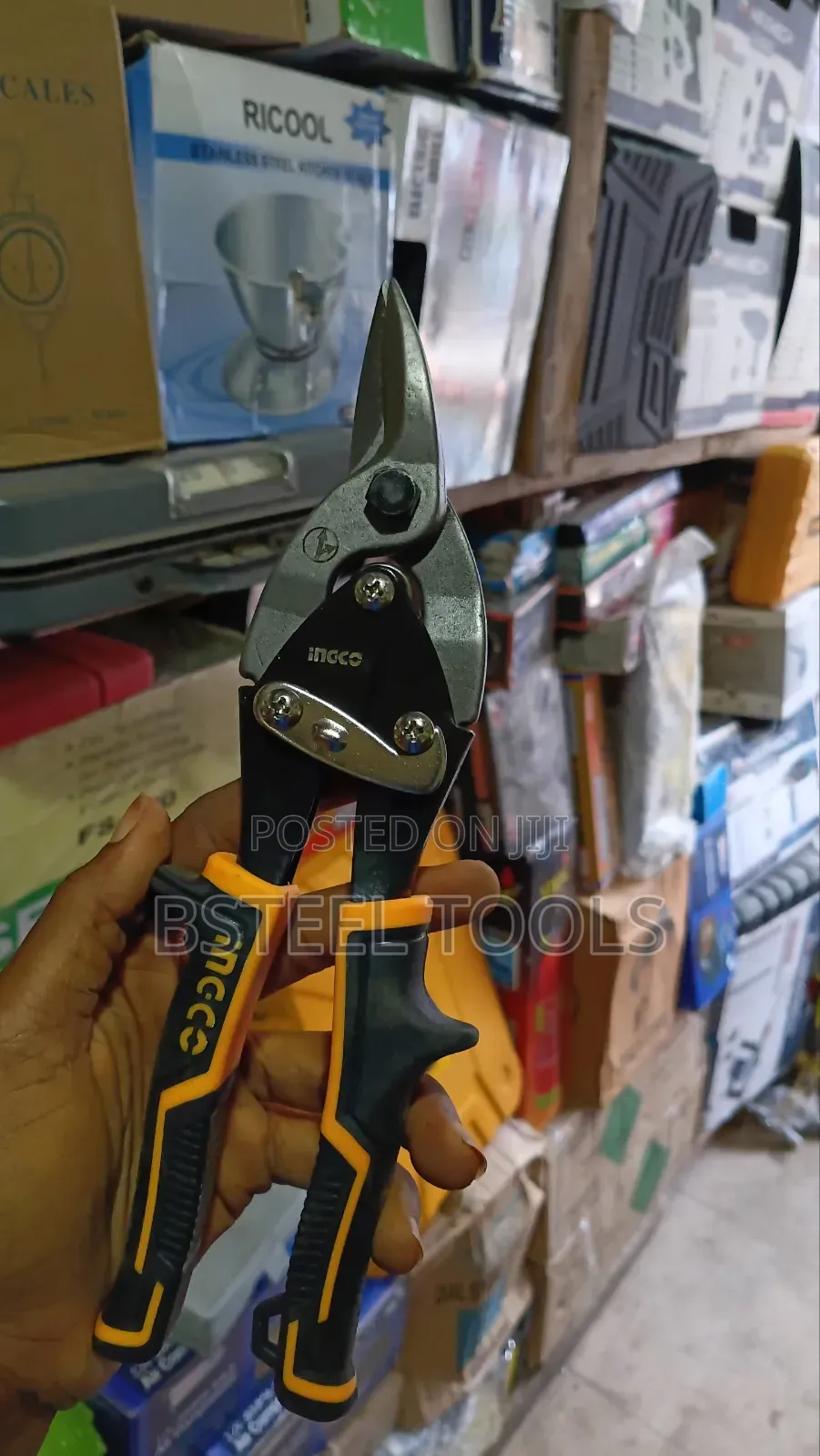 Ingco Straight Aviation Snip – Strong Sharp Metal Cutter