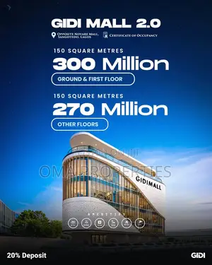 Own a Shop at Gidi Mall 2.0 Opposite Shoprite | 20% Initial Deposit