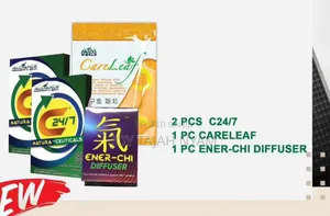 2pcs of C24/7 Natura-Ceuticals Plus Careleaf and Ener-Chi Diffuser