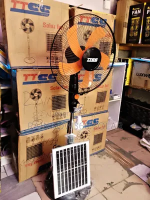 16" Solar Rechargeable Fan + Solar Panel
