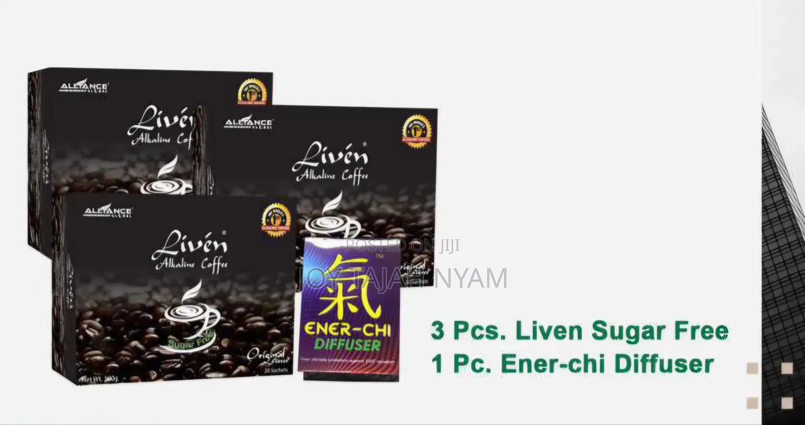 3pcs Liven Coffee and Ener-Chi Diffuser