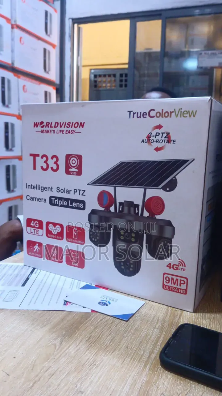 3 Lens V380 Solar Camera