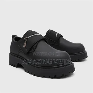 Men’S Casual Slip-on Canvas Shoes – Leather Chunky Sole Sneakers