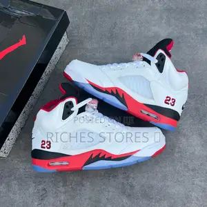 Air Jordan 5 (V) Retro Og Fire Red Black Tongue