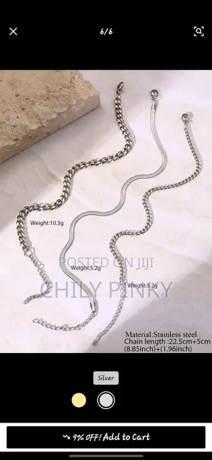 Waist and Wrist Silver Chain
