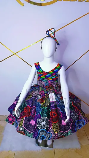 Kids Ankara Ball Dress