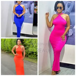 Chic Crisscross Neck Long Dress