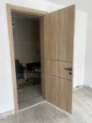 HDF Door With Double Black Middle Design