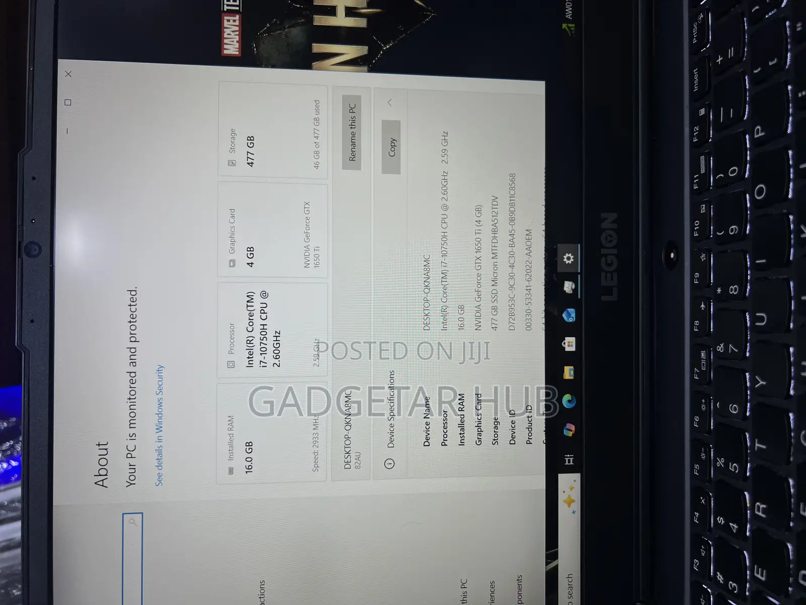 Laptop Lenovo Legion 5 16GB Intel Core i7 SSD 512GB